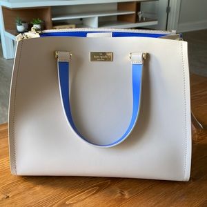 Kate Spade Cream and Blue Crossbody Bag